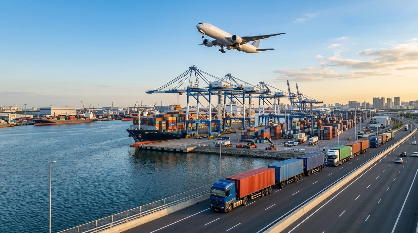 Air Sea and Road Freight logistics